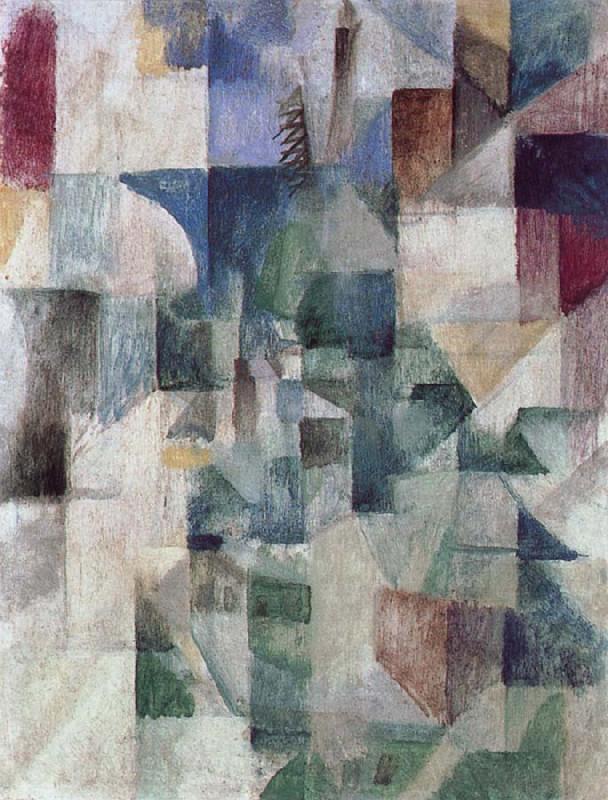 Delaunay, Robert The Window towards to City Germany oil painting art